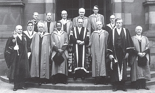 1962, Nyerere receiving his honorary second degree from the University of Edinburgh