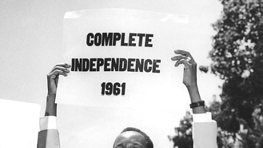 Nyerere on independence day 1961