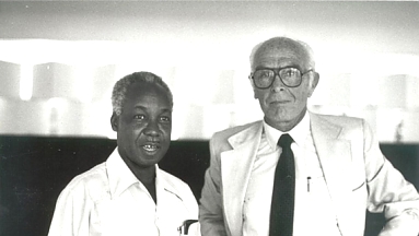 Tanzania's first President Julius Nyerere with Bernhard Grzimek